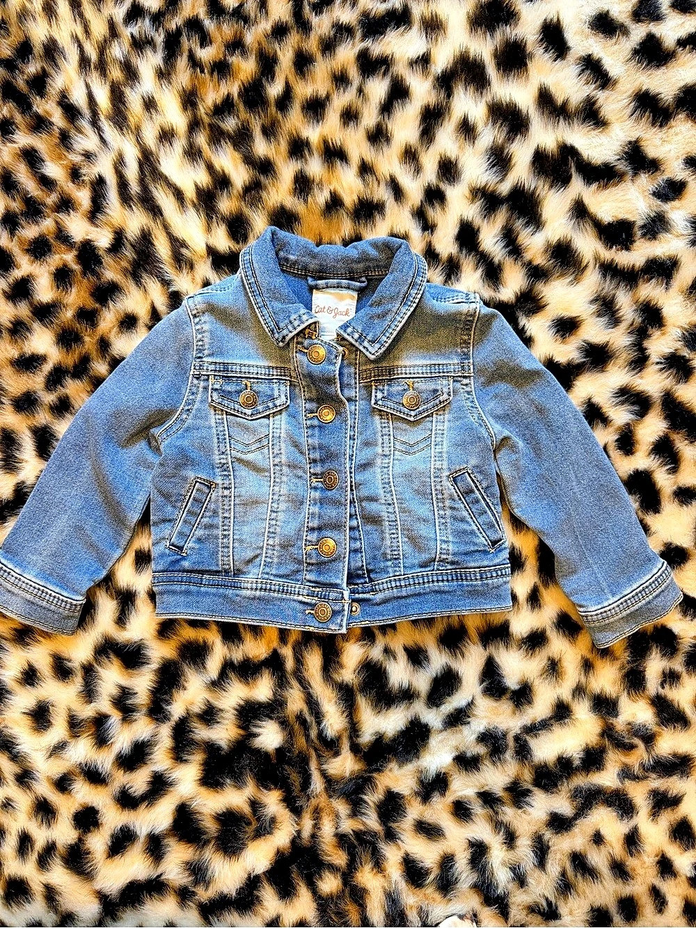 Cat & Jack Toddler Denim Jacket Blue Baby 18M